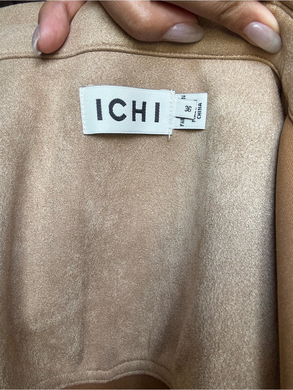 Beige Suede Fringe Button-Front Leather Jacket - Picture 5 of 6